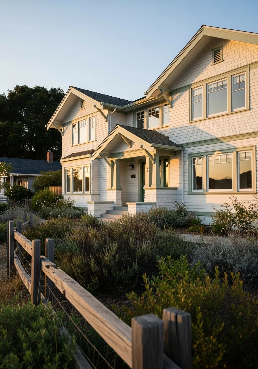 Professional exterior painting on a Marin County residential home with quality finish
